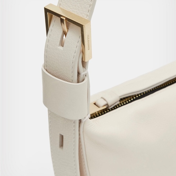 All Saints Halfmoon Leather Bag (White) - Picture 6 of 7
